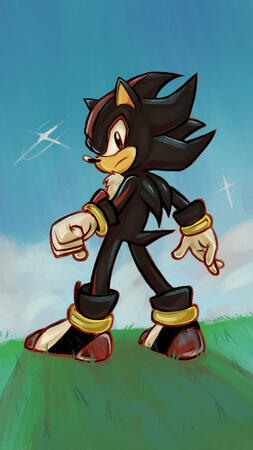 Redraw of Shadow from Sonic x Shadow Generations (2024)