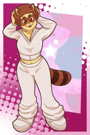 Original character art in a celebrity outfit (2024)