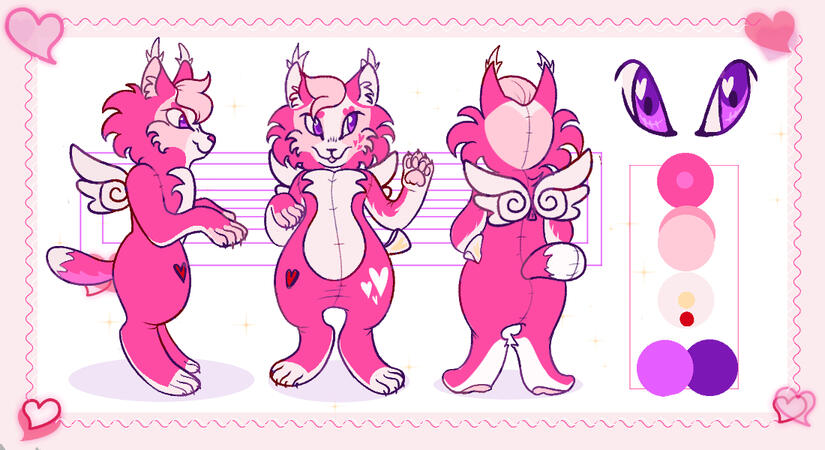 Commissioned character reference sheet (2020)